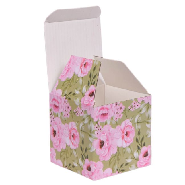 Pre Printed Reverse Tuck Box Blush Bouquet 1.5 x 1.5 x 4 Inch