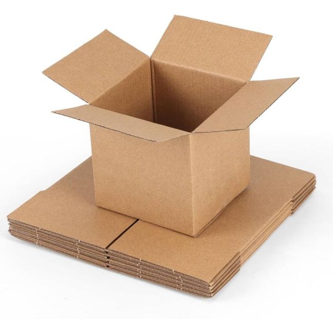 5 Ply Corrugated Cardboard Box 4 x 4 x 4 Inch